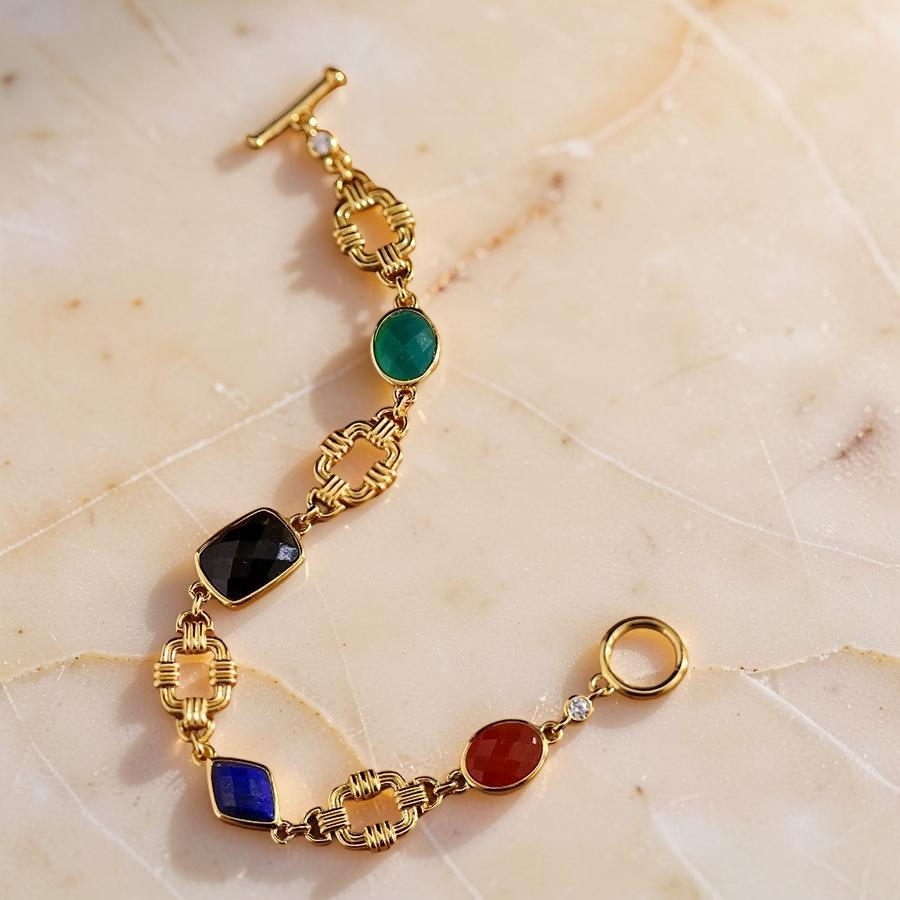ATELIER-TIBET – Bracelet Vintage – Promesse, Argent Plaqué Or
