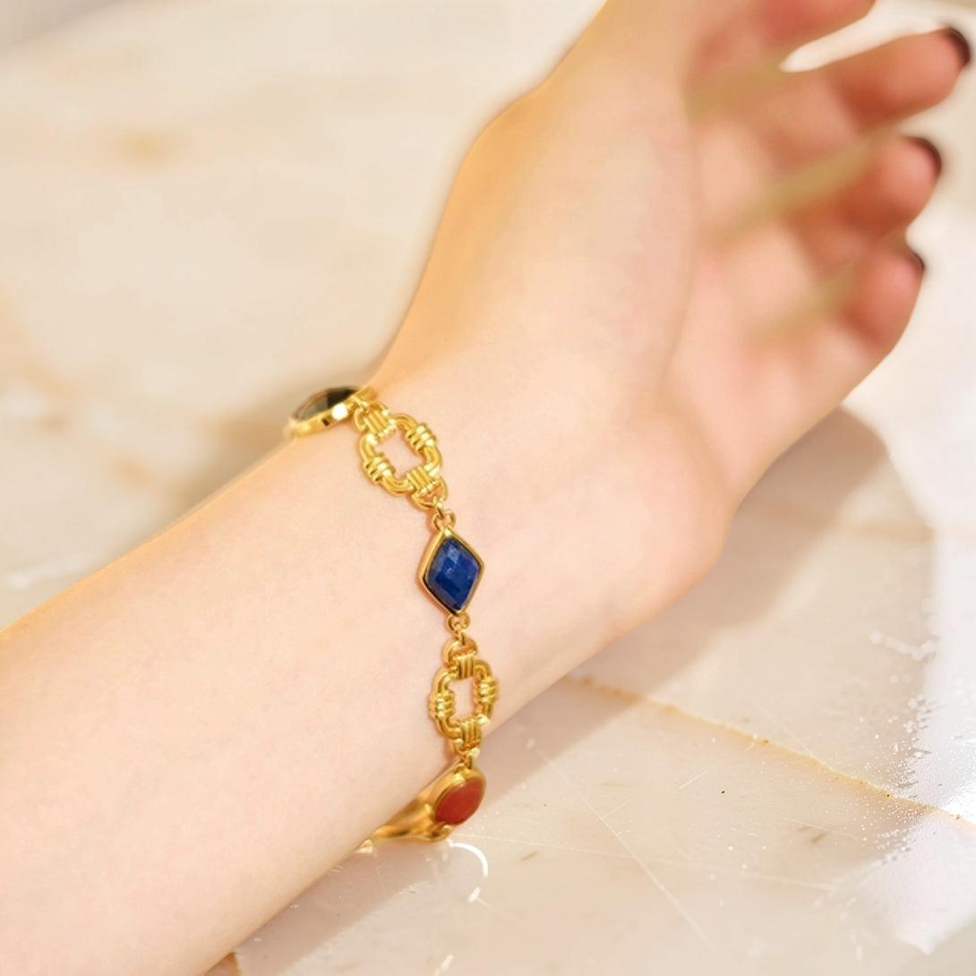 ATELIER-TIBET – Bracelet Vintage – Promesse, Argent Plaqué Or