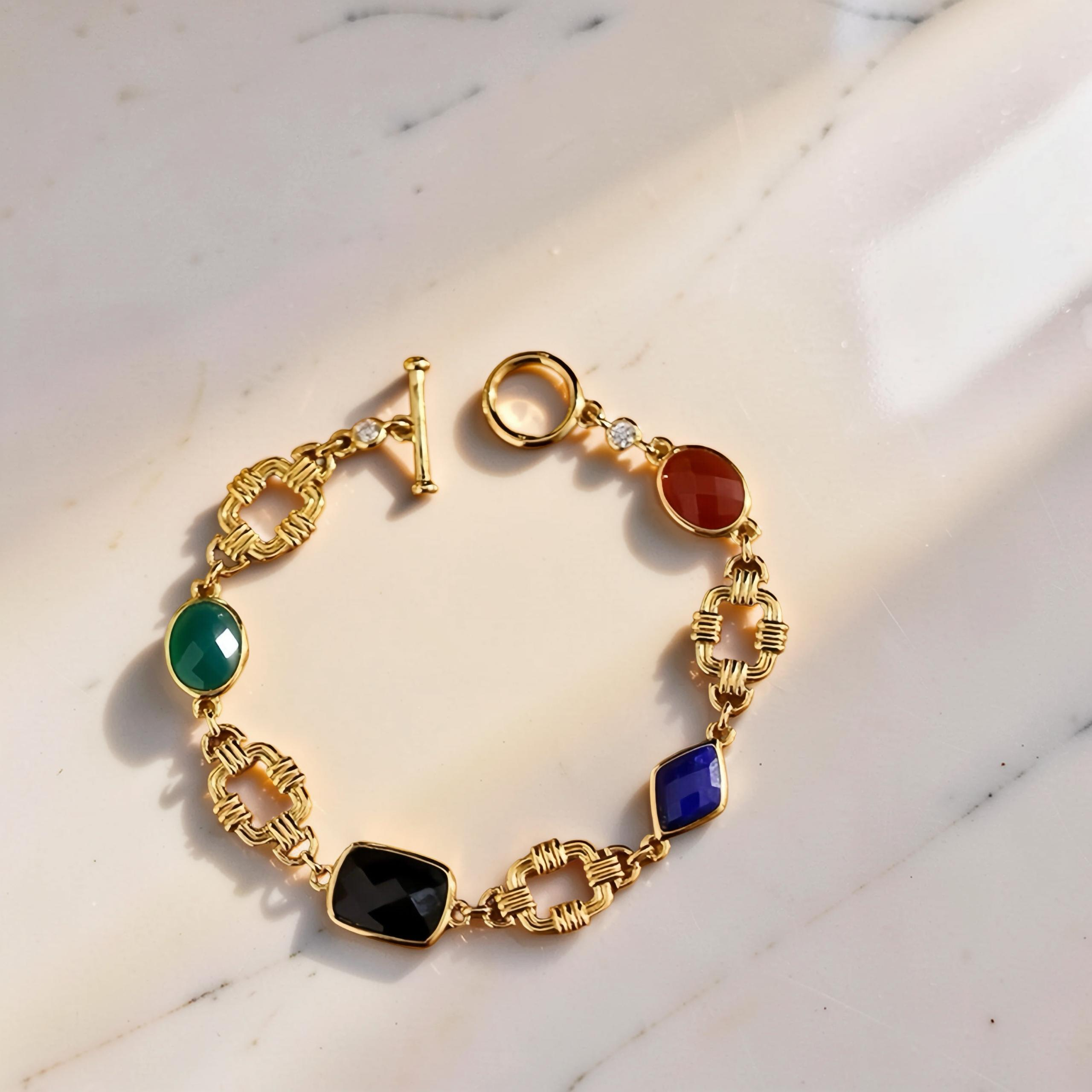 ATELIER-TIBET – Bracelet Vintage – Promesse, Argent Plaqué Or