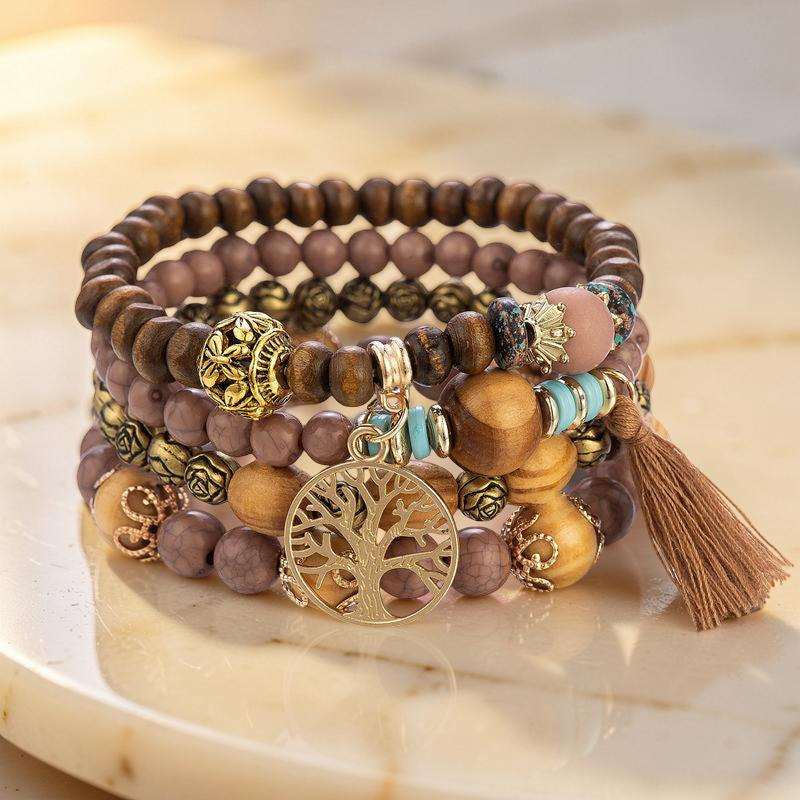 ATELIER-TIBET – Bracelet Arbre de Vie - Abondance, Bois
