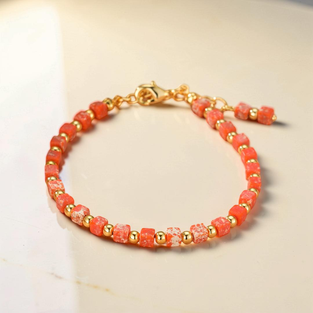 ATELIER-TIBET – Collier/Bracelet Jaspe Rouge/Vert – Éclat Bohème