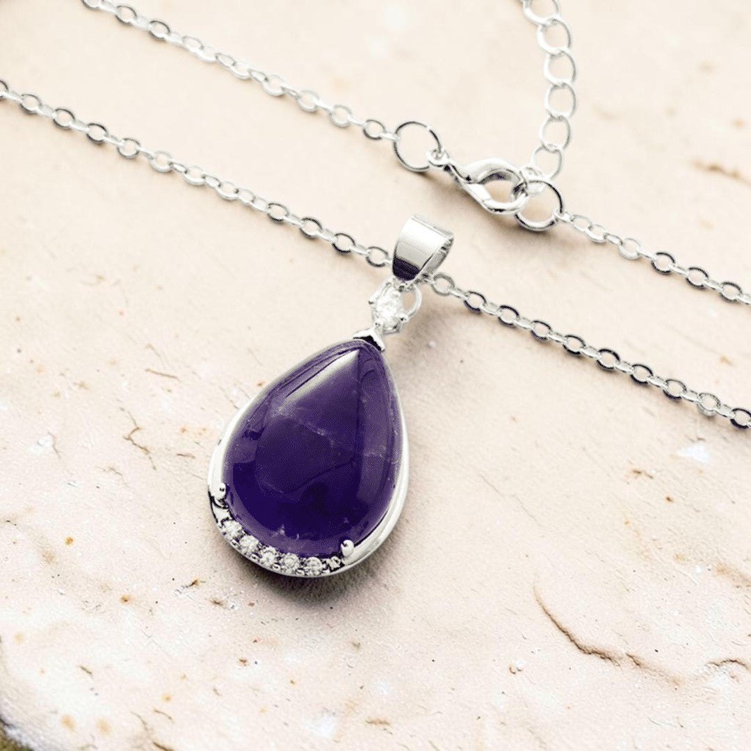 ATELIER-TIBET – Pendentif Goutte en Améthyste