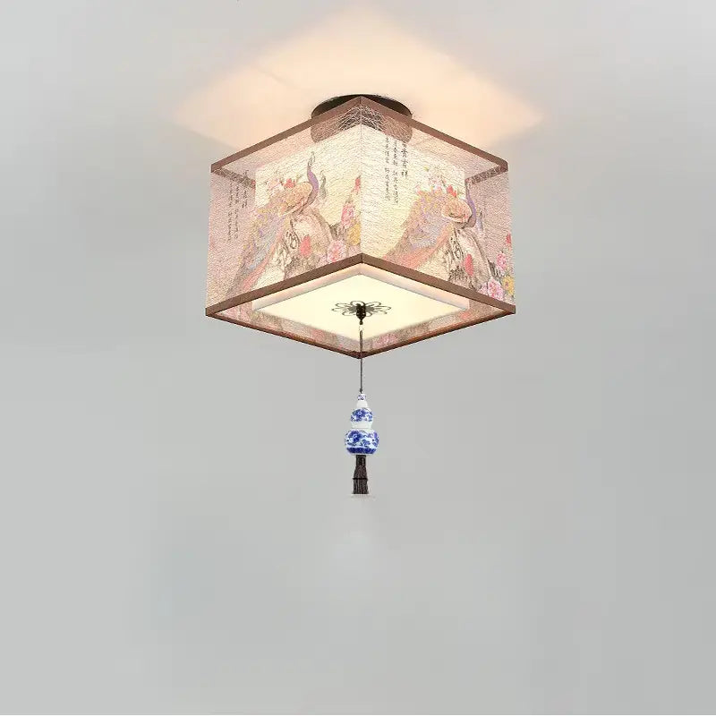 ATELIER-TIBET – Plafonnier Asiatique LED Zen au Motif Lotus