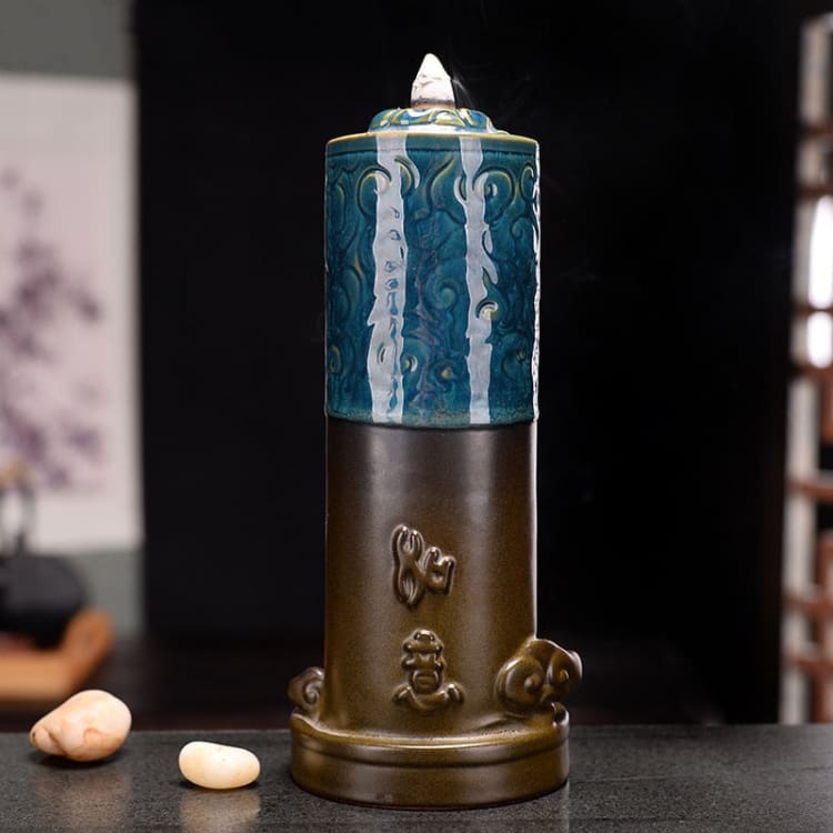 ATELIER-TIBET Porte-Encens “La Cascade du Bonheur” – Support Décoratif pour Encens Bâtons & Cônes Effet Cascade