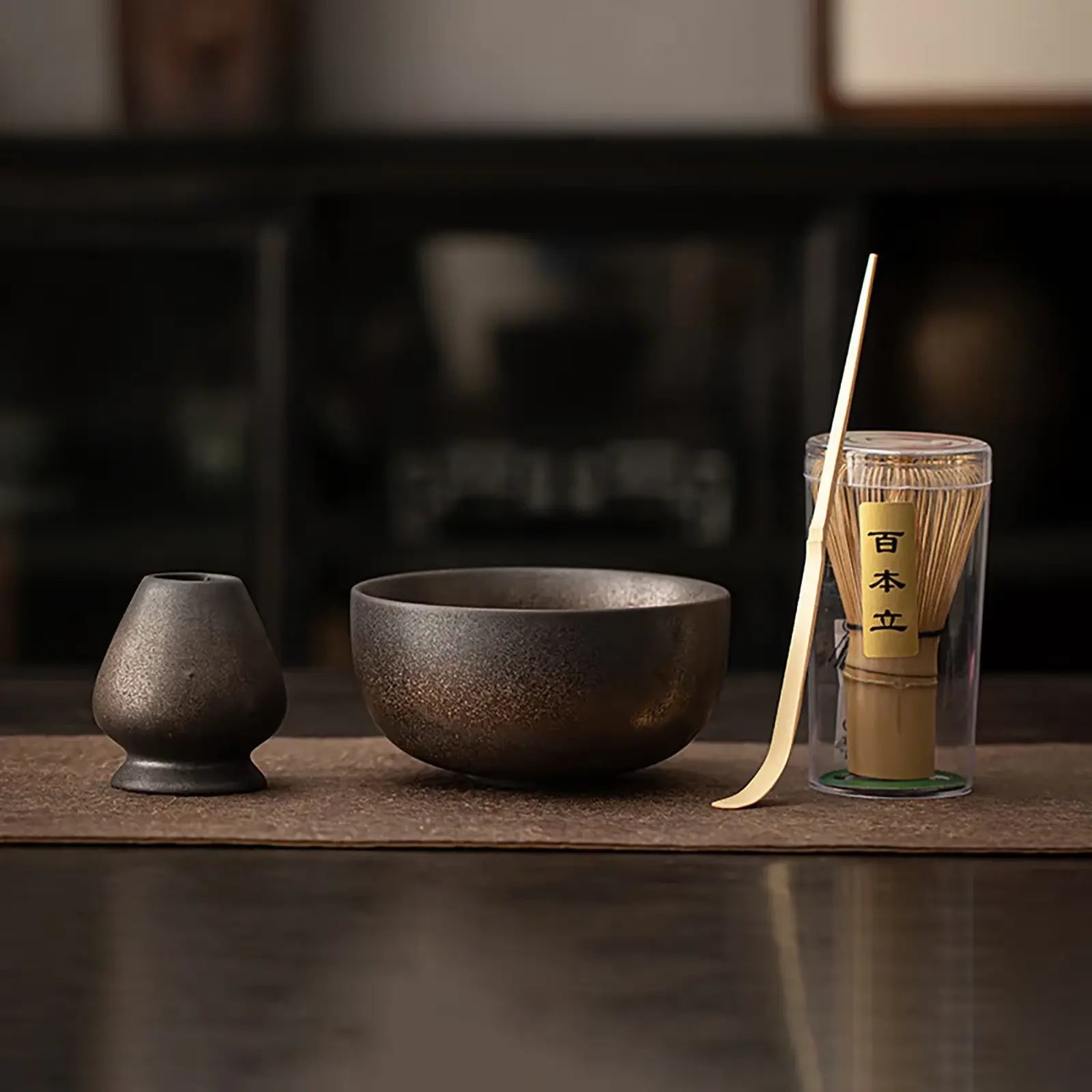 Set Matcha Japonais 4 Pièces – Bol et Fouet