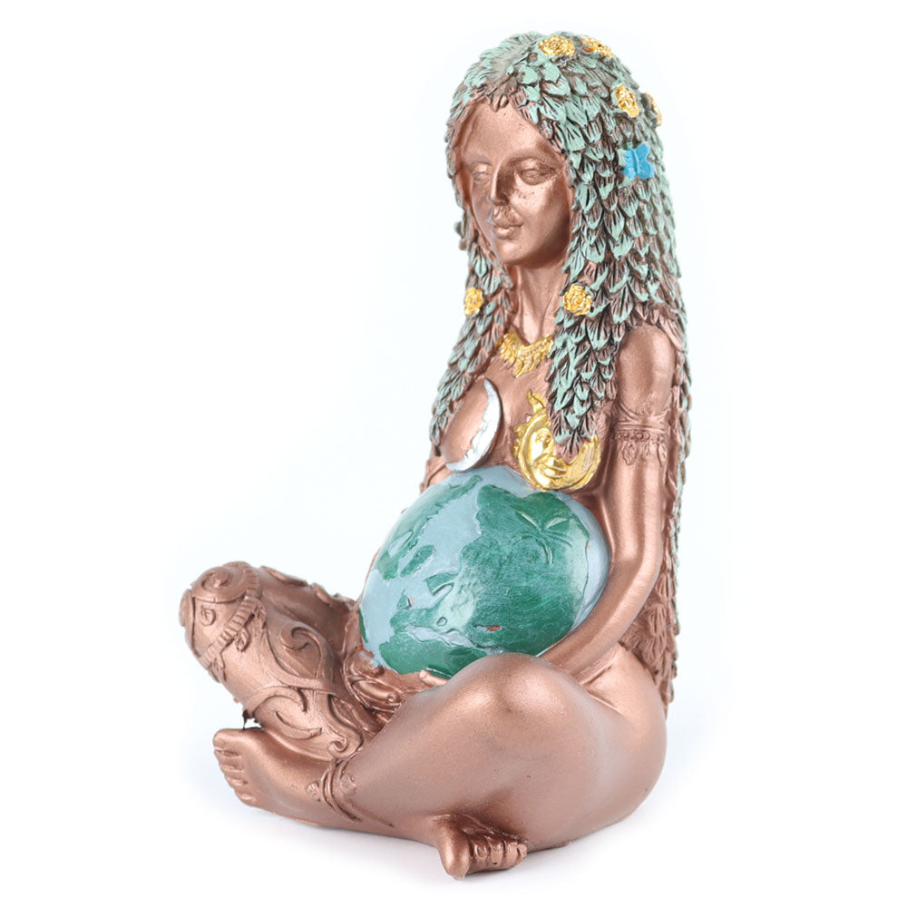 ATELIER-TIBET Statue de la Terre Mère en résine (14,5 cm) | Décoration de jardin spirituelle