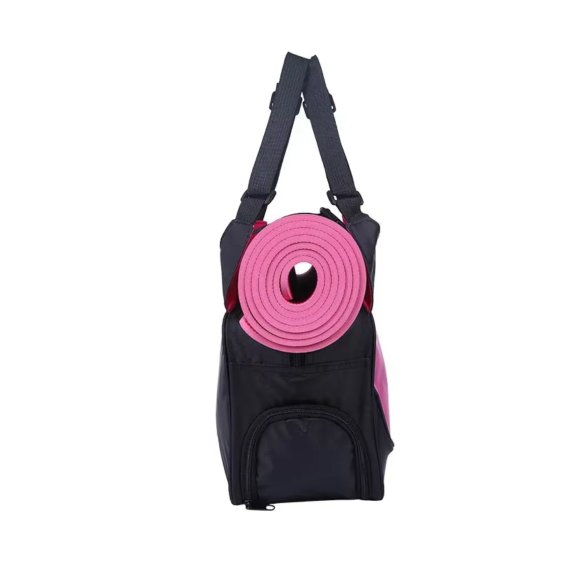 ATELIER-TIBET – Sac de yoga imperméable en nylon – Rose & Noir