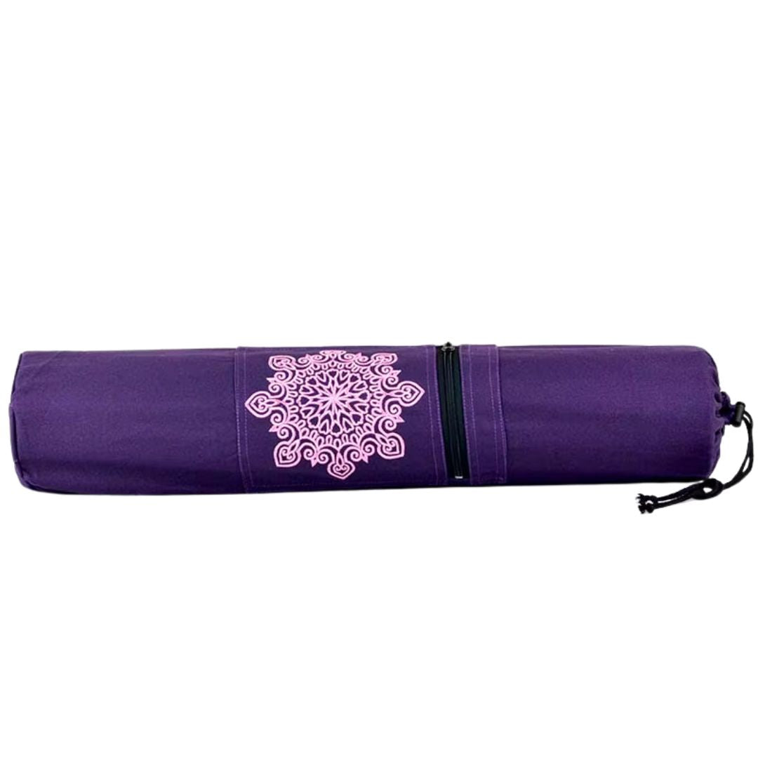 ATELIER-TIBET – Sac de yoga violet respirant en toile – Bandoulière réglable