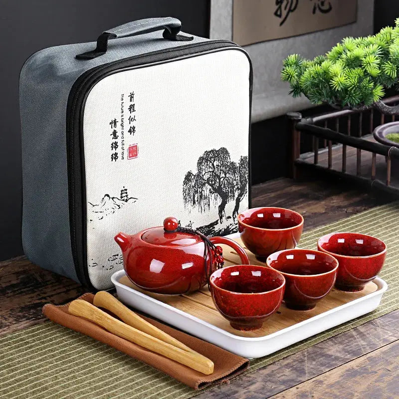 ATELIER-TIBET – Service à Thé Portable en Céramique, Rituels Zen & Voyages
