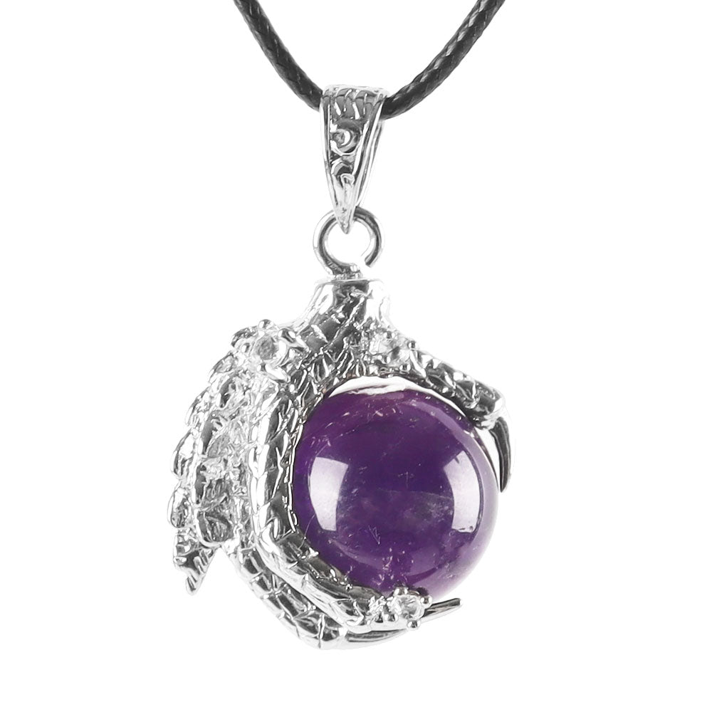 ATELIER-TIBET – Pendentif Dragon « Griffe Protectrice » en Calcédoine Rouge – 20 mm