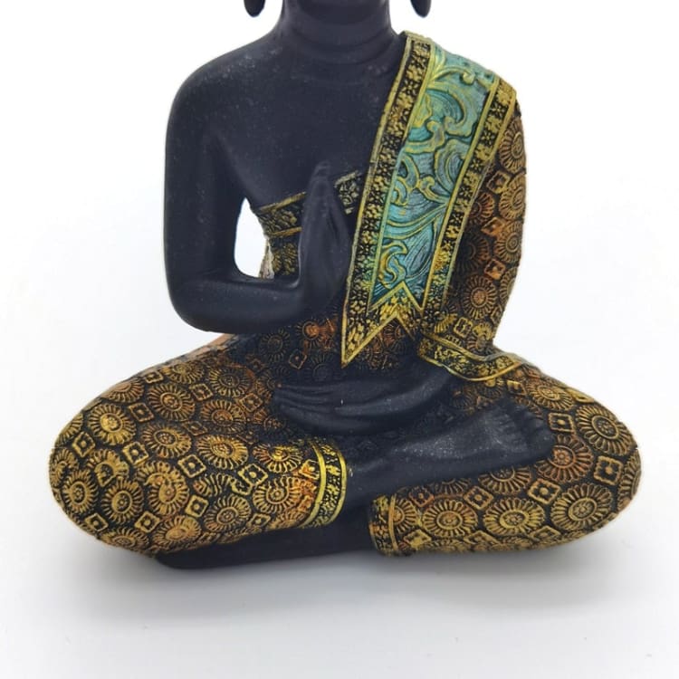 ATELIER-TIBET Statuette de Bouddha Style colorée - Abhaya Mudrā