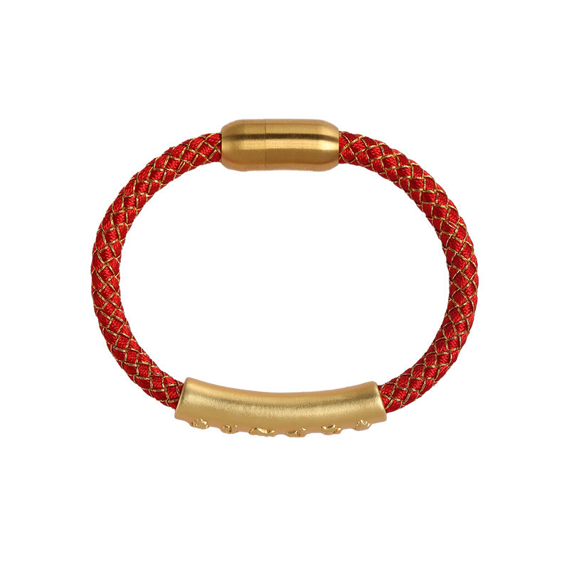 ATELIER-TIBET Bracelet Om Mani Padme Hum Argent 999 & Cordon – Pureté & Intention