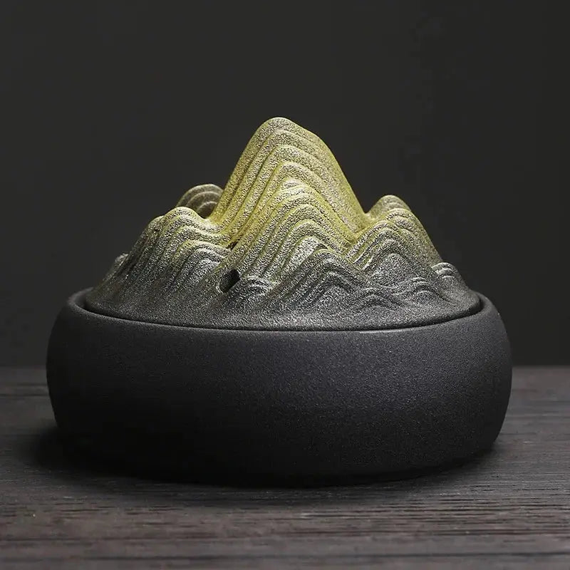 ATELIER-TIBET – Brûleur d’Encens Montagne en Céramique, Élégance & Quiétude