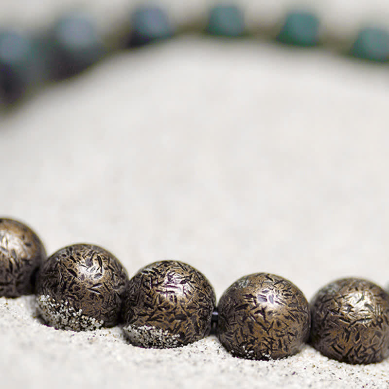 ATELIER-TIBET Bracelet Graines de Bodhi & Cuivre – 6×8 mm