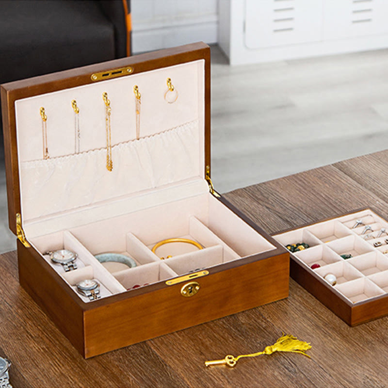 ATELIER-TIBET – Boîte à Bijoux Flanelle avec Serrure