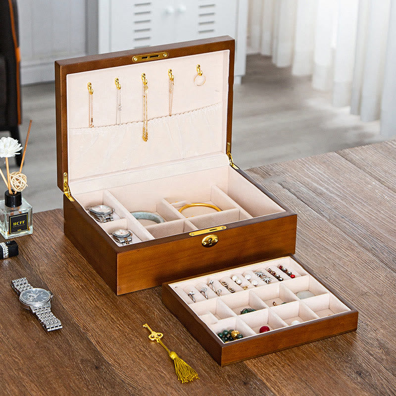 ATELIER-TIBET – Boîte à Bijoux Flanelle avec Serrure