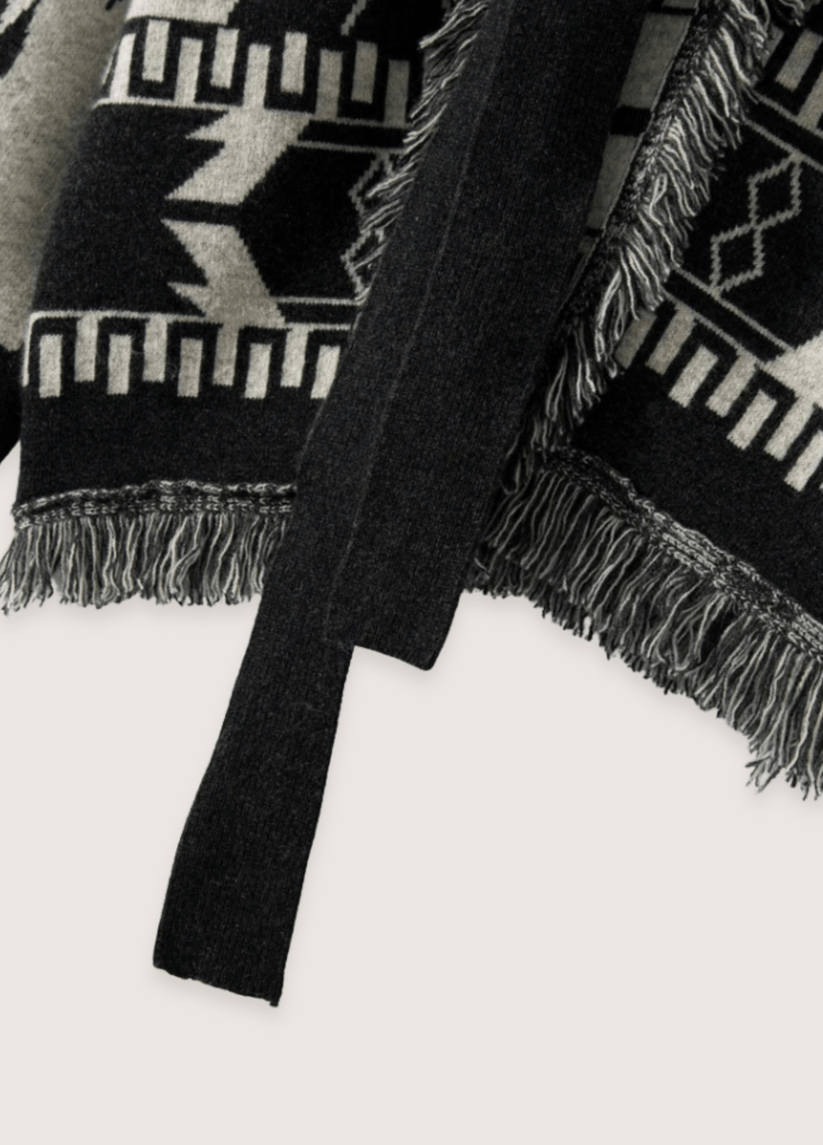 Veste kimono femme géométrique noir – Aztèques