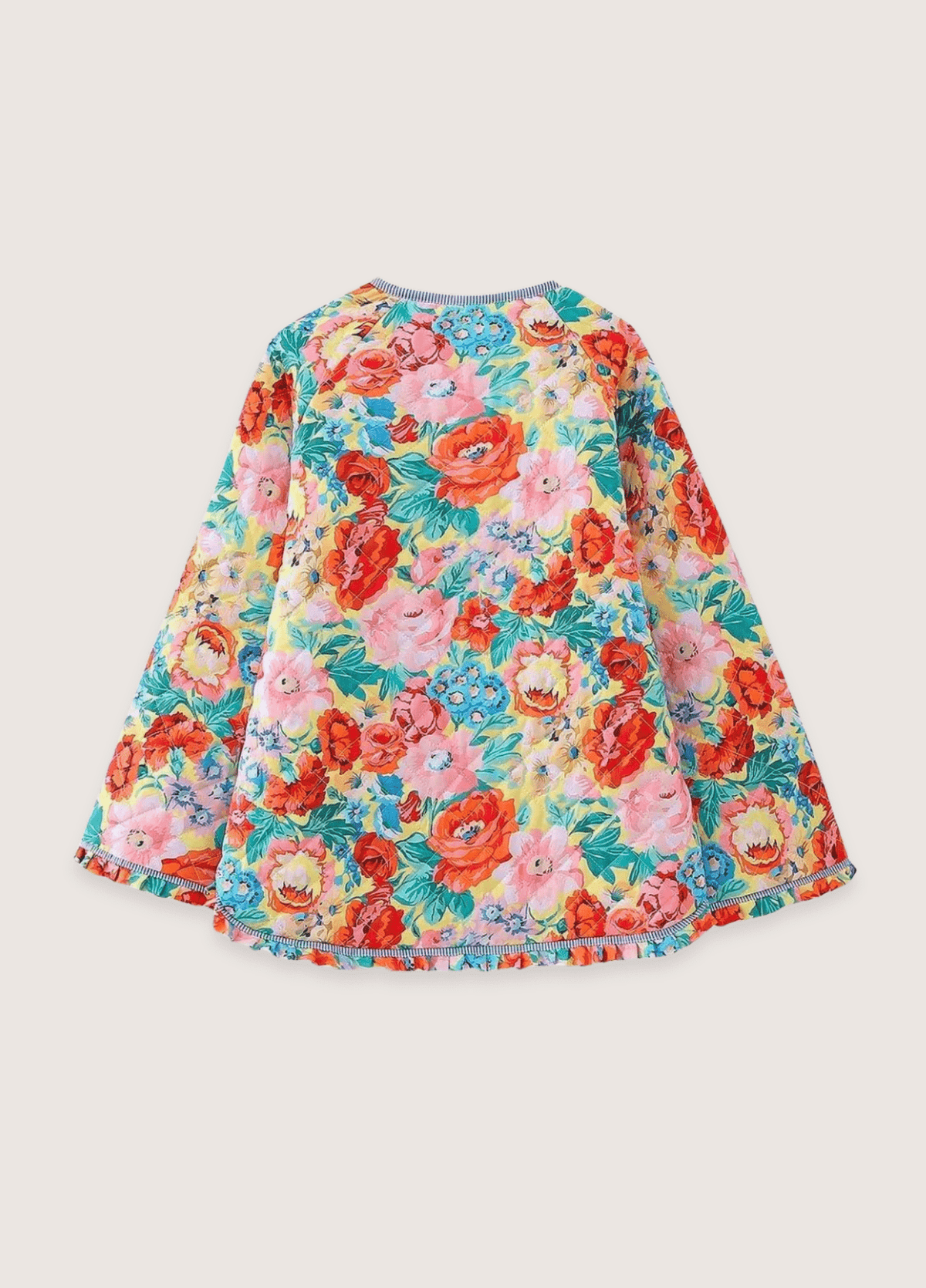 Veste kimono femme motif vague rose – Explosion Florale