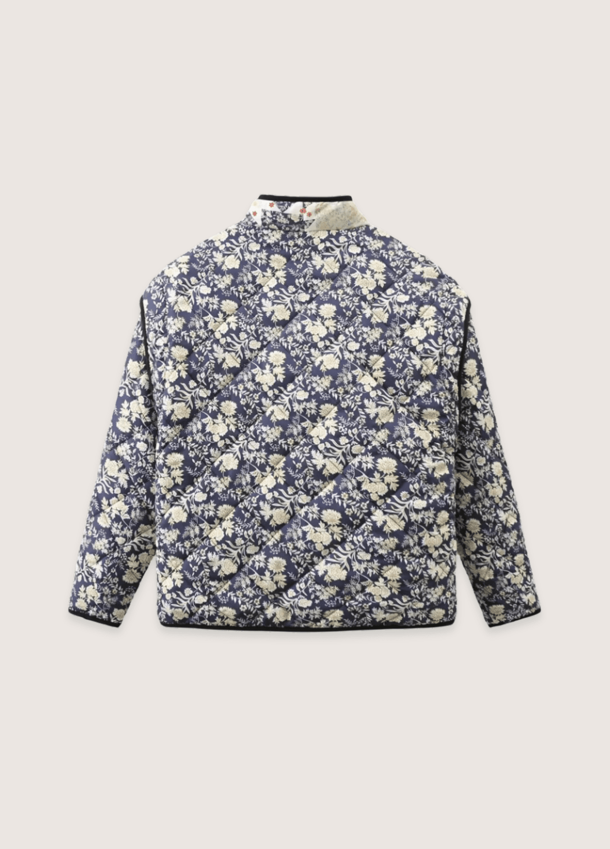 Veste kimono femme coton motif chrysanthème bleu – Hanabi Garden