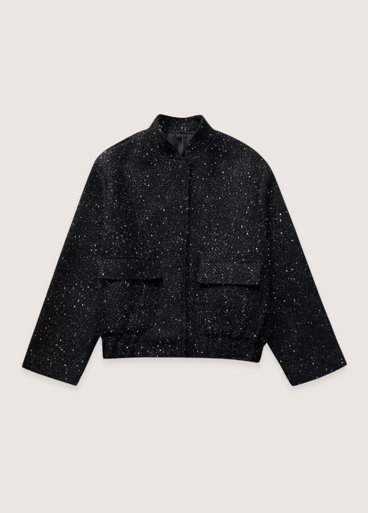 Veste kimono femme satiné floral noir – Hoshi
