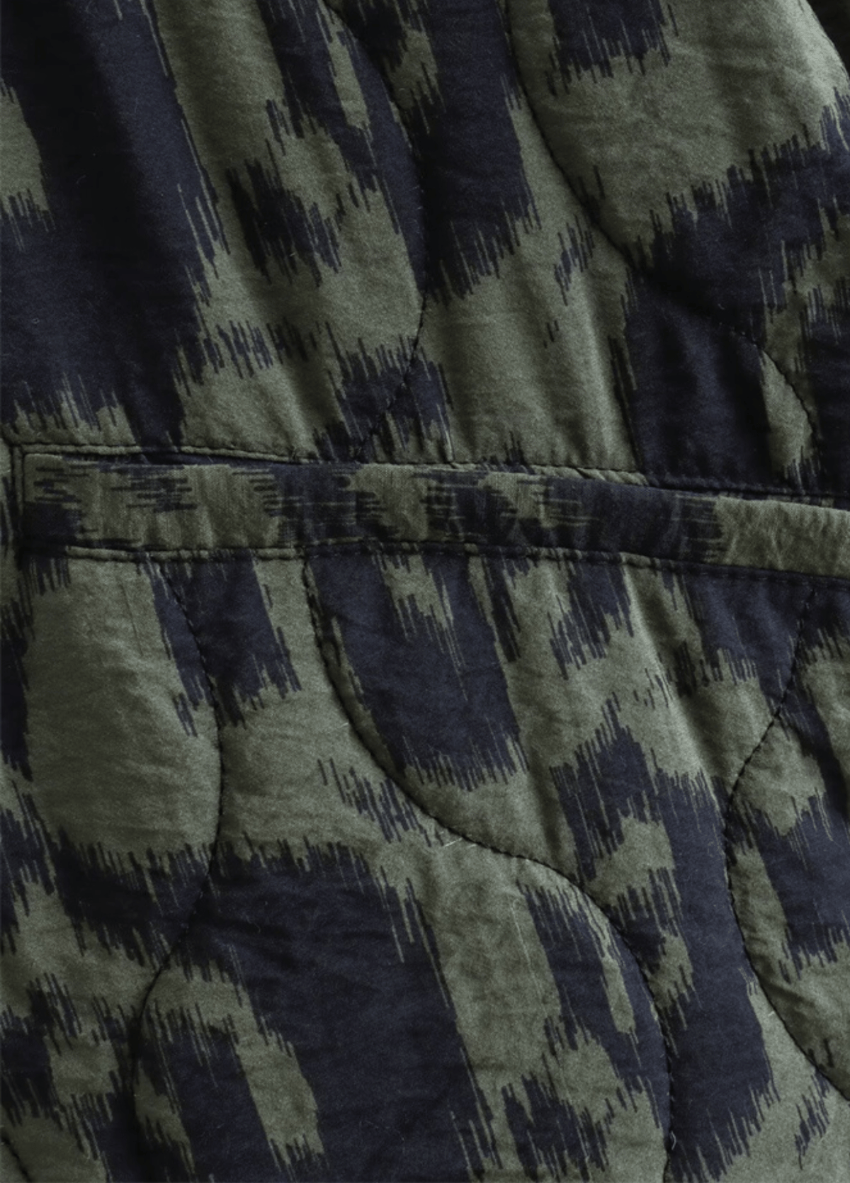 Veste kimono femme géométrique vert olive – Ikat