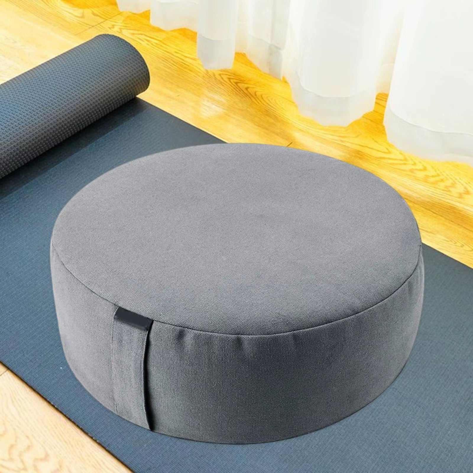 ATELIER-TIBET Zafu Gris Moderne – Coussin de Méditation & Assise Confortable