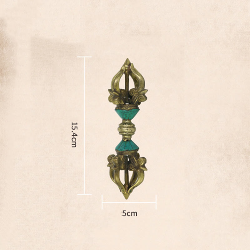 ATELIER-TIBET – Vajra Dorje Tibétain en Cuivre Cinq Branches Fait Main | Outil Spirituel de Méditation