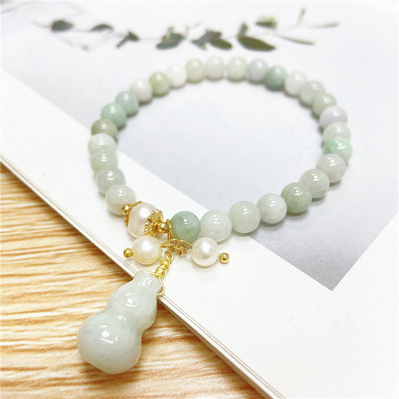 ATELIER-TIBET – Bracelet à Breloque Calebasse en Jade Naturel | Protection & Abondance Symbolique
