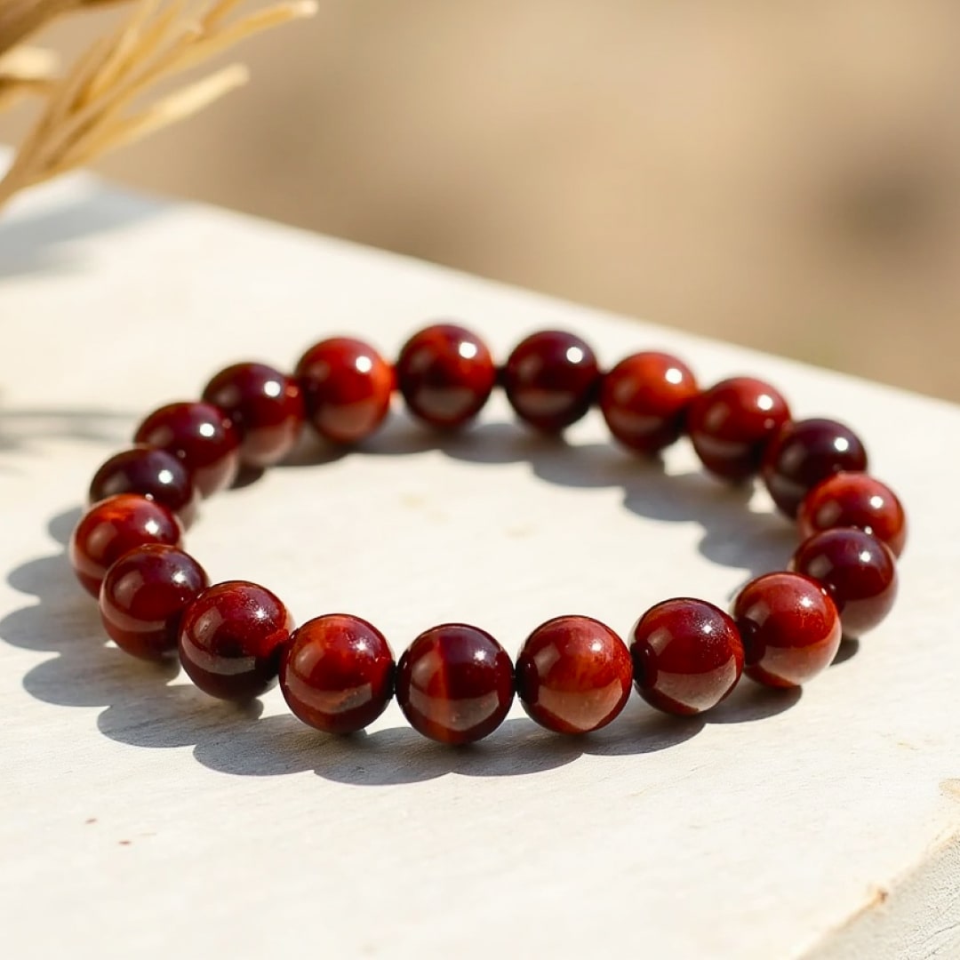 ATELIER-TIBET – Bracelet Bouclier Terrestre en Œil de Taureau