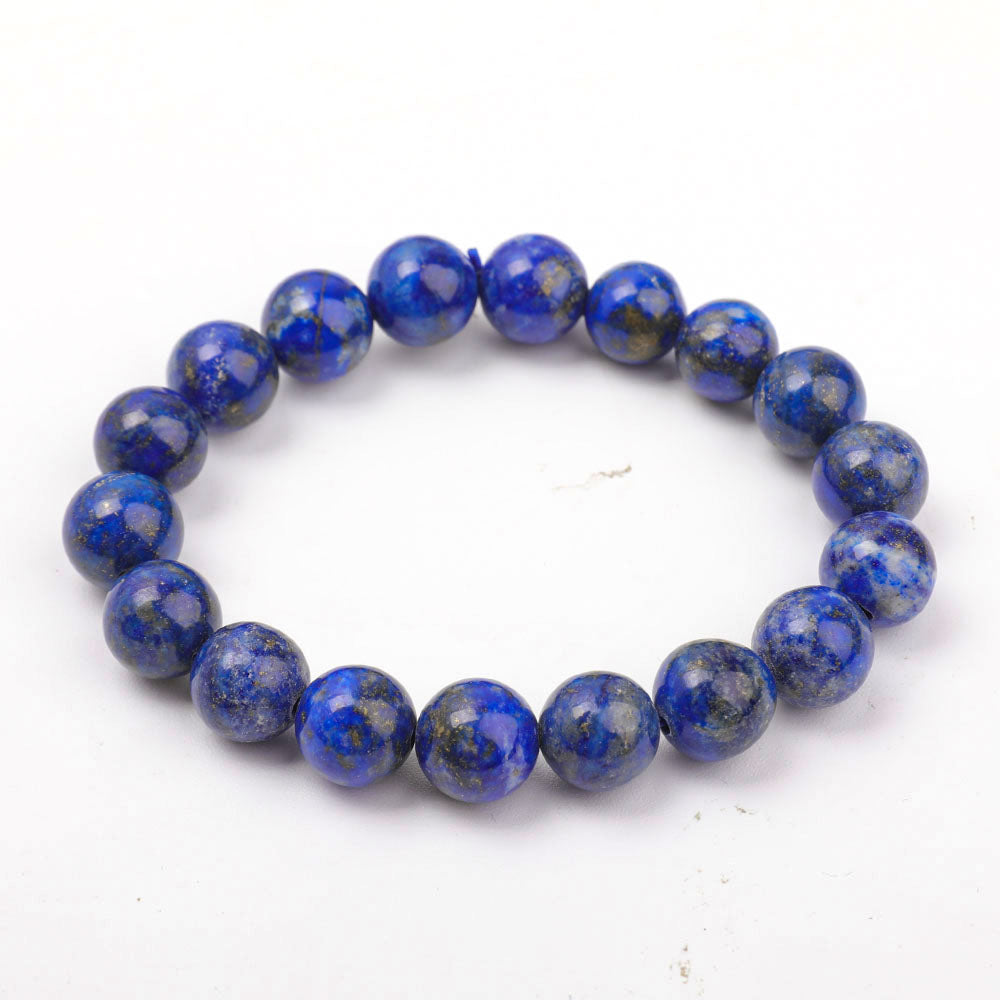 ATELIER-TIBET – Bracelet en Lapis-Lazuli Naturel – Sagesse & Expression – Perles 10 mm
