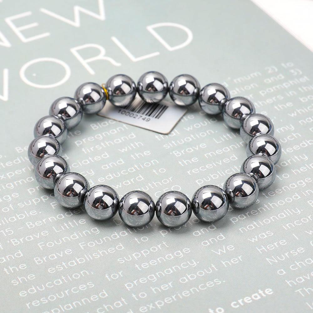 ATELIER-TIBET – Bracelet en Térahertz – Protection Symbolique & Ancrage – Perles 10 mm
