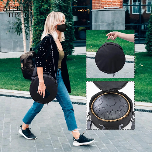 Tongue Drum « Lotus » – 15 notes, acier, instrument de percussion méditatif