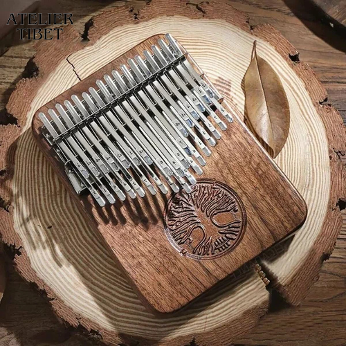 ATELIER-TIBET Kalimba « Reveil d’Âme » – Piano à pouces en bois, instrument mélodique & méditatif