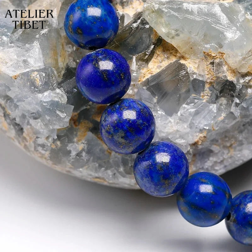 ATELIER-TIBET Bracelet Lapis-Lazuli – Perles naturelles, élégance & pierre de sagesse