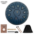 ATELIER-TIBET Tongue Drum 11 notes – Ensemble Steel Drum compact & accessible pour méditation et détente