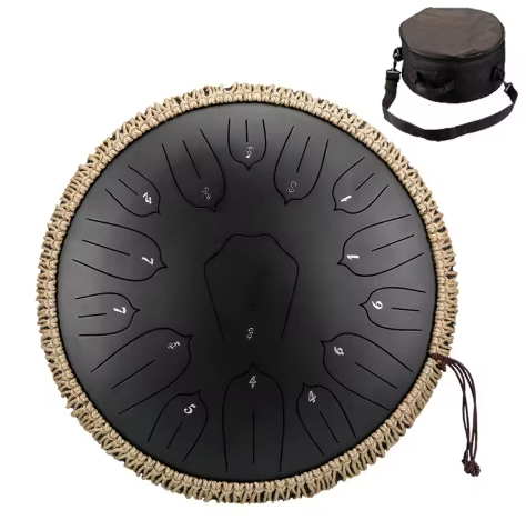 ATELIER-TIBET Tongue Drum 15 Notes 432 Hz – Mandala, Pack Complet