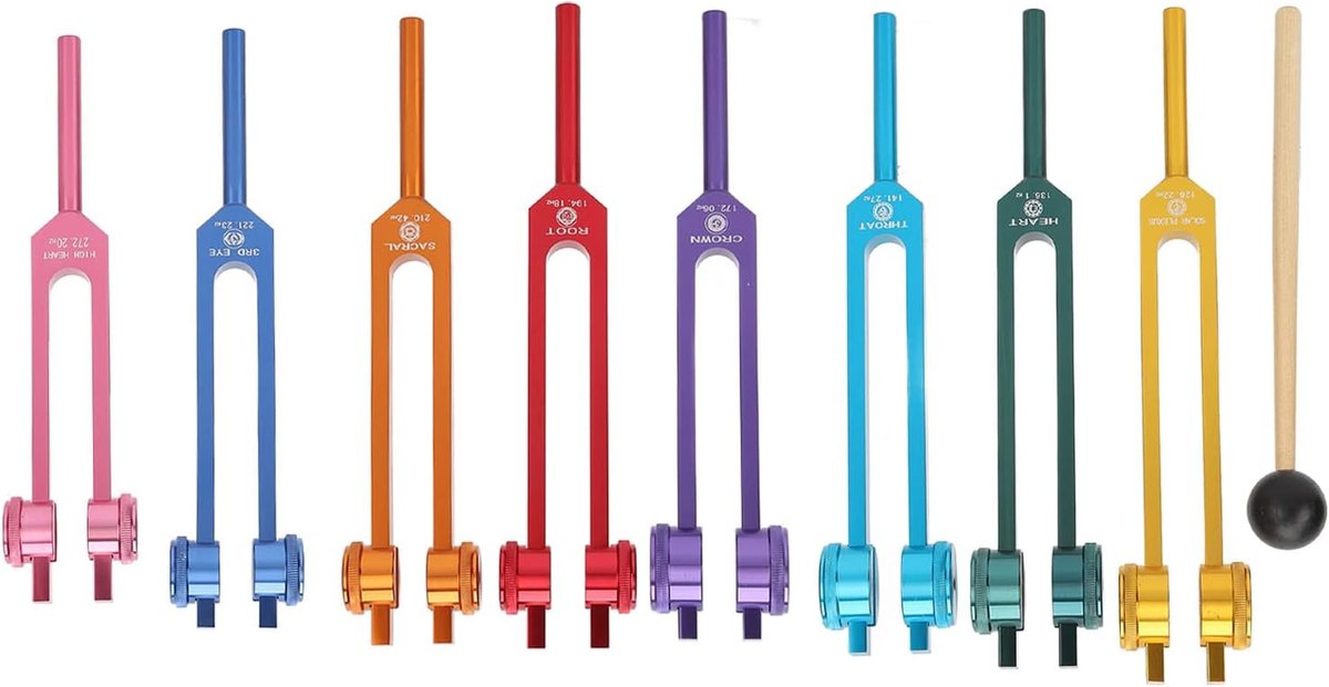 ATELIER-TIBET Set de Diapasons Chakra – Ensemble complet pour équilibre énergétique & bien-être