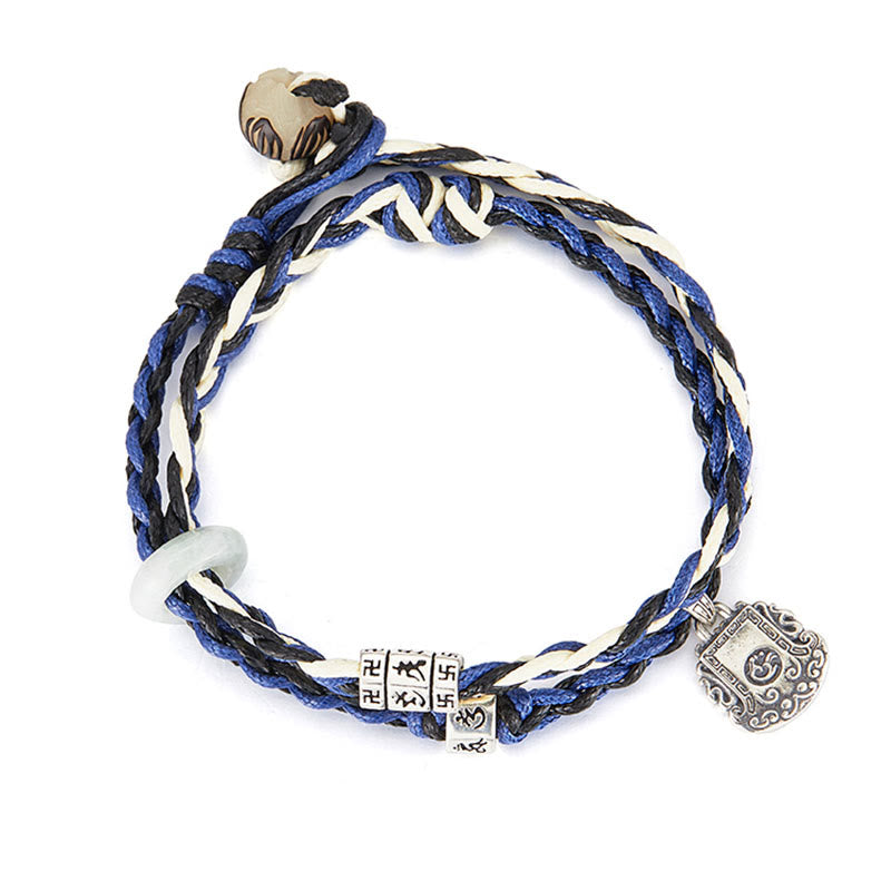 ATELIER-TIBET Bracelet Om Mani Padme Hum Argent 925 – Protection & Clarté