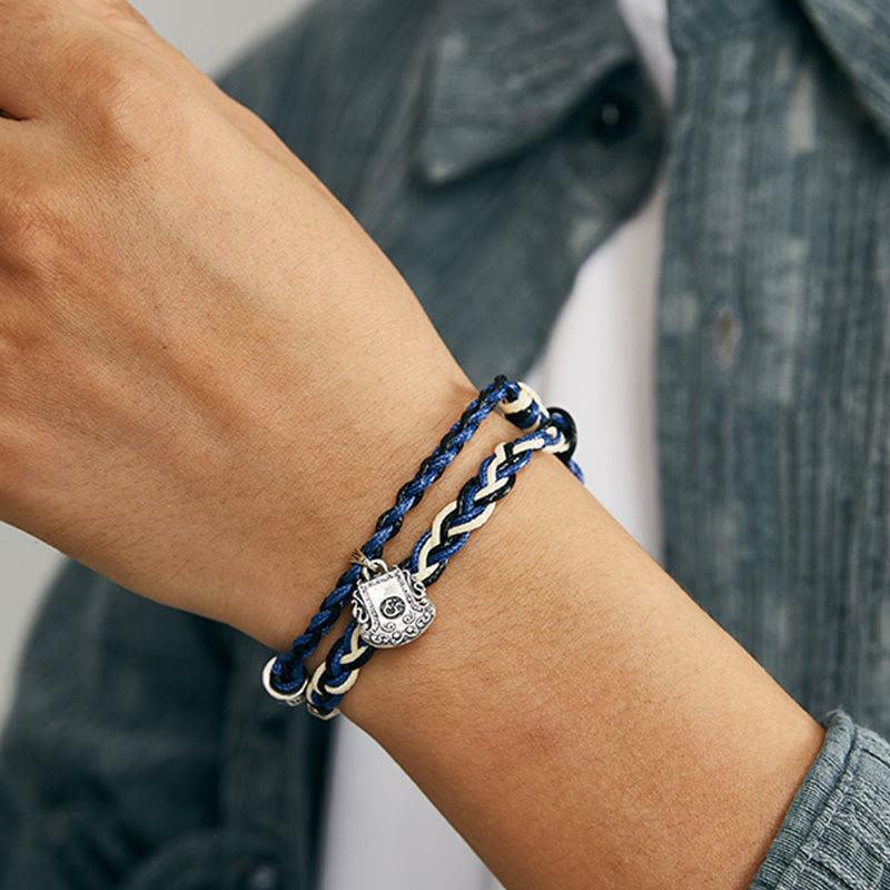 ATELIER-TIBET Bracelet Om Mani Padme Hum Argent 925 – Protection & Clarté