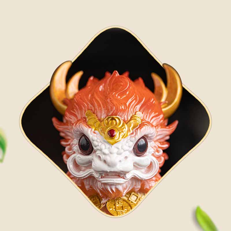 ATELIER-TIBET Pierres changeantes de couleur, petite figurine en résine Kirin pour décoration de maison