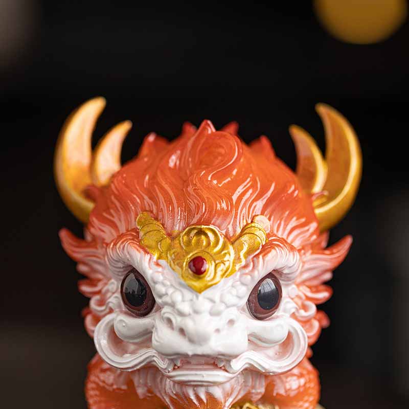 ATELIER-TIBET Pierres changeantes de couleur, petite figurine en résine Kirin pour décoration de maison