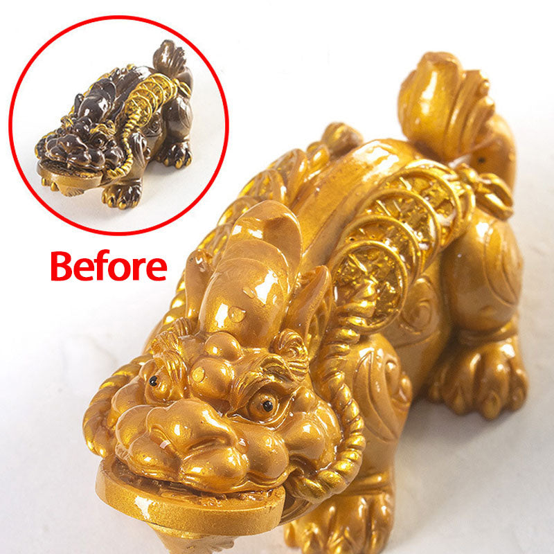 ATELIER-TIBET Pierres changeantes de couleur, petites pièces de cuivre PiXiu, résine, thé, animal de compagnie, richesse, décoration de la maison