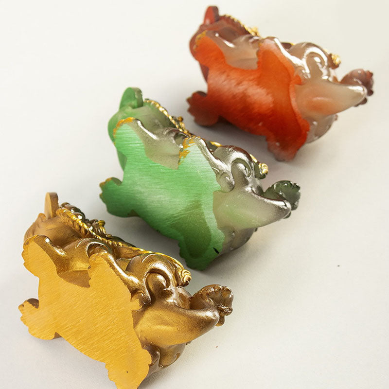 ATELIER-TIBET Pierres changeantes de couleur, petites pièces de cuivre PiXiu, résine, thé, animal de compagnie, richesse, décoration de la maison