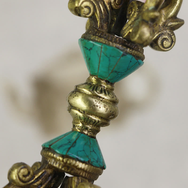 ATELIER-TIBET – Vajra Dorje Tibétain en Cuivre Cinq Branches Fait Main | Outil Spirituel de Méditation
