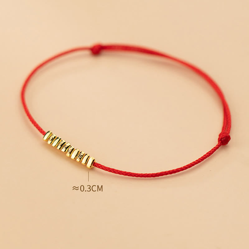 ATELIER-TIBET – Bracelet Fil Rouge & Argent Sterling 925, Tressage Fin Protecteur