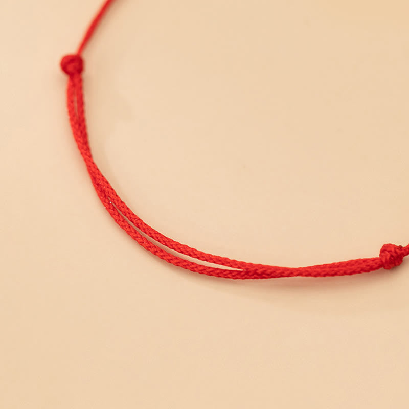 ATELIER-TIBET – Bracelet Fil Rouge & Argent Sterling 925, Tressage Fin Protecteur