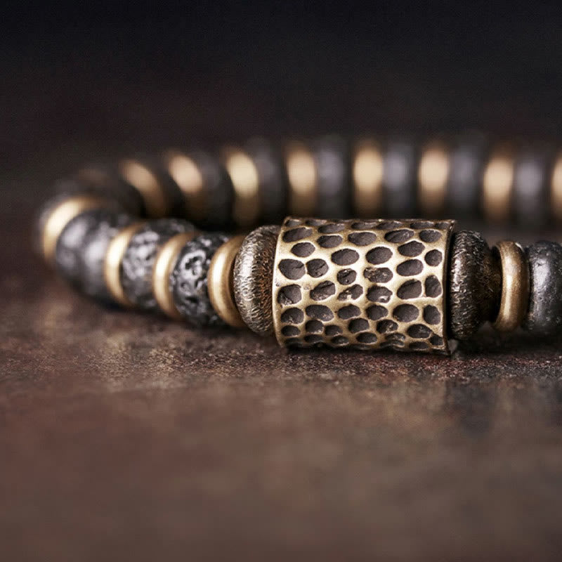 ATELIER-TIBET – Bracelet Spirituel Bien-Être en Perles de Cuivre & Laiton