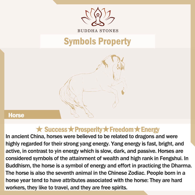 ATELIER-TIBET Aimant Cheval Zodiacal – Symbole de Réussite, de Liberté et de Prospérité