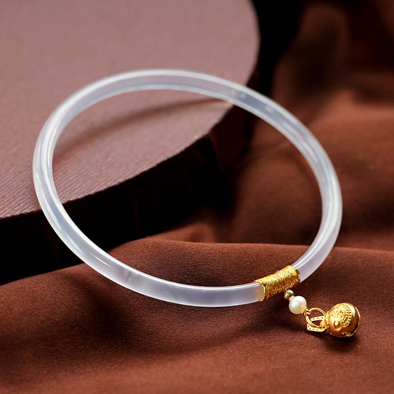 ATELIER-TIBET – Bracelet Succès en Jade Cyan & Jade Blanc 58 mm | Harmonie & Équilibre Symbolique