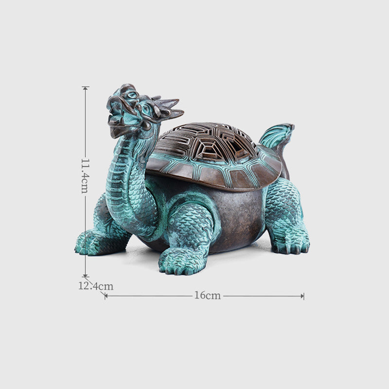 ATELIER-TIBET | Brûleur d’Encens Dragon-Tortue – Sculpture Mythique Artisanale